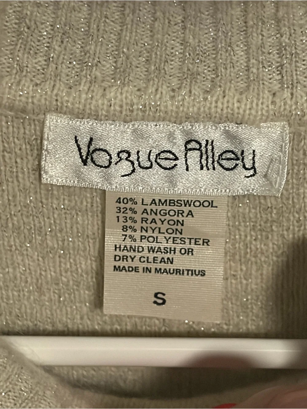 Sleeveless Cream Turtleneck Knit Sweater